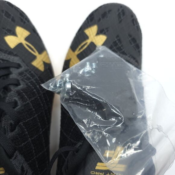 Under Armour Sprint Pro 3 (3022516-003) Black Gold Size 7.5 New Without Box